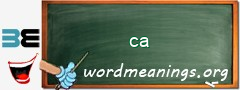 WordMeaning blackboard for ca